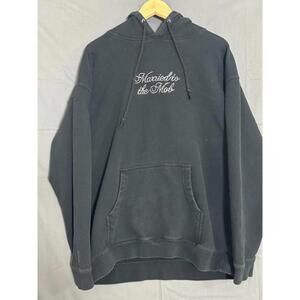 Married to the Mob Rhinestone Hoodie XL Black Wing Graphic Streetwear